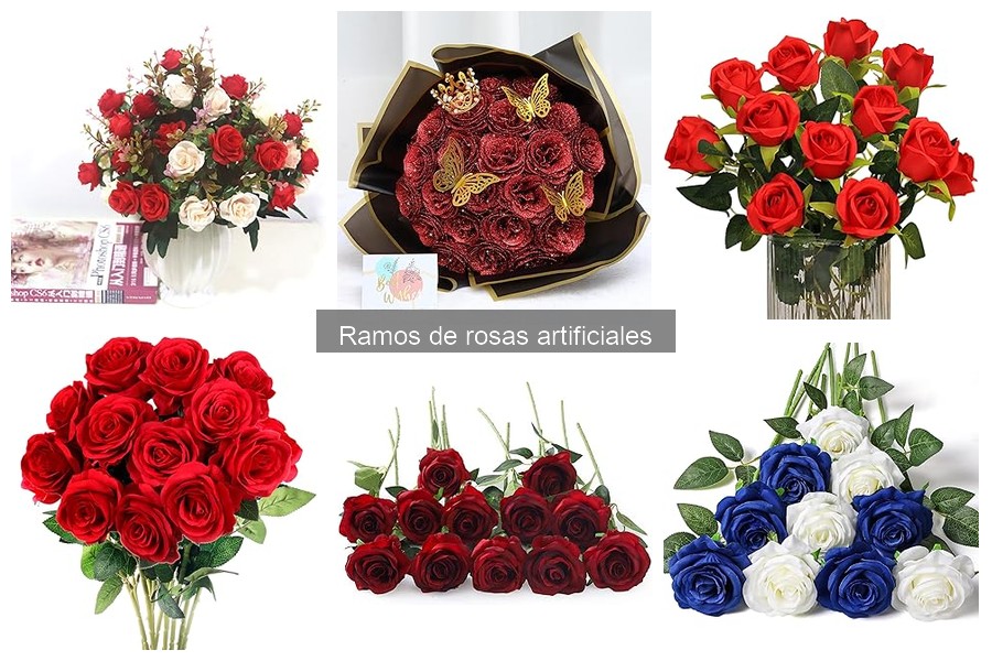 Ramos de rosas artificiales resistentes a la intemperie