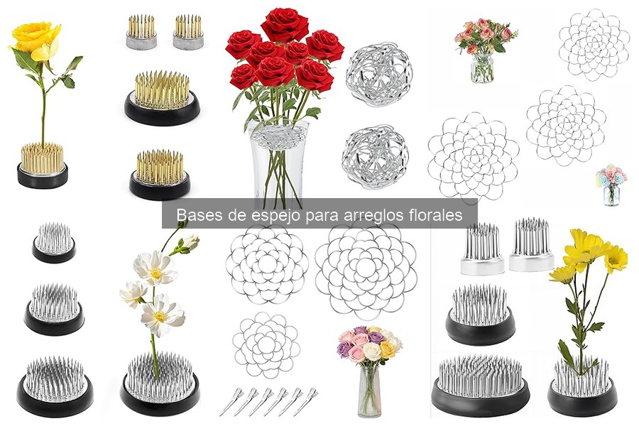 Tipos de Bases de Espejo para Arreglos Florales