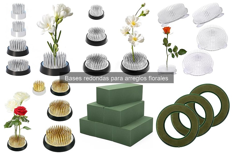 Tipos de bases redondas para arreglos florales en casa