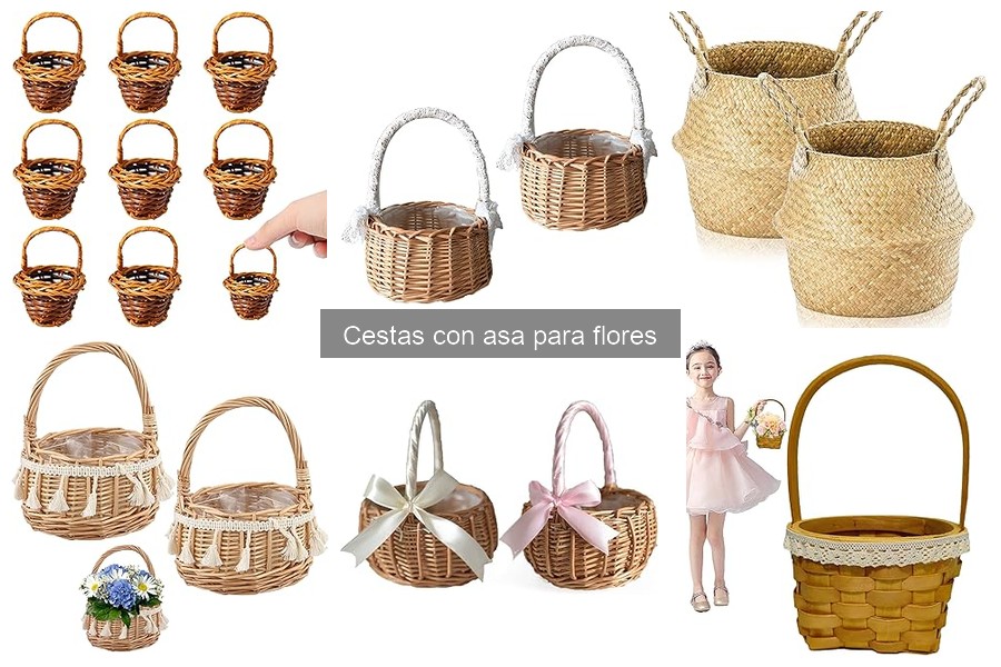** Tipos de cestas con asa para flores: guía completa