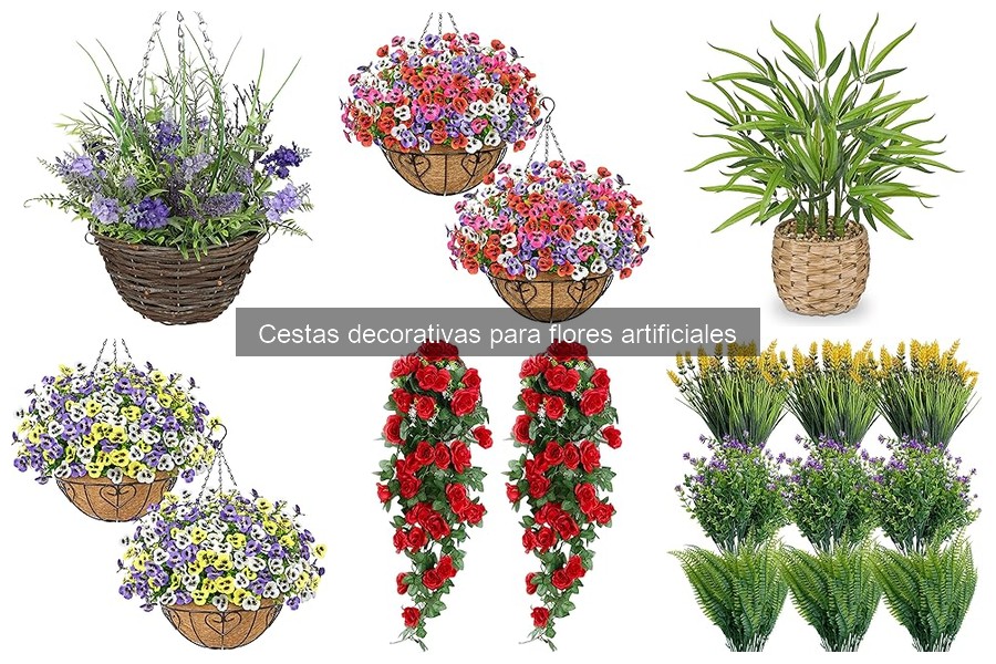 Tipos de cestas decorativas para flores artificiales