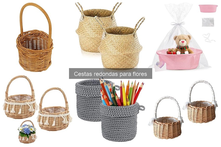 Tipos de cestas redondas para flores: opciones y estilos