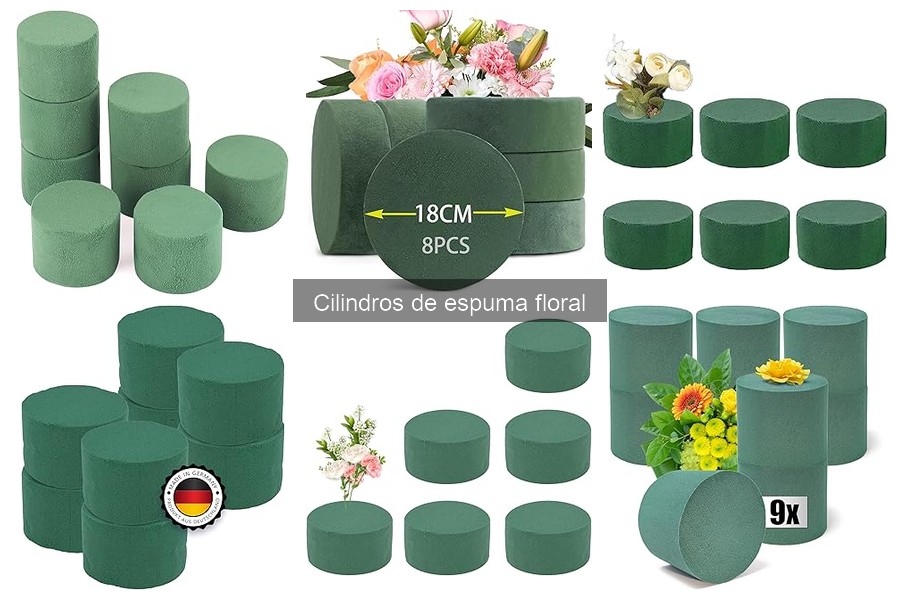 Tipos de cilindros de espuma floral y sus usos en decoración