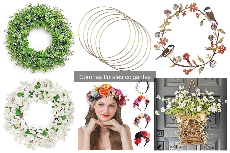 Tipos de coronas florales colgantes para decorar tu hogar