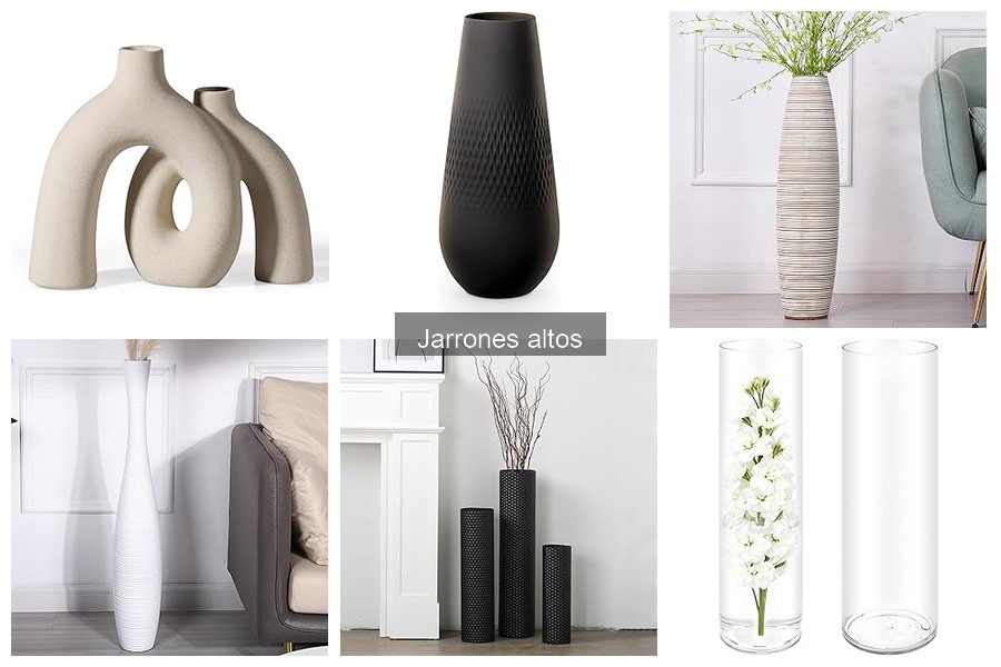 Tipos de jarrones altos más populares para decorar tu hogar