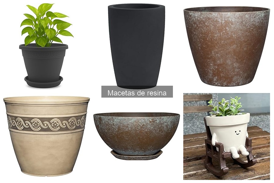 Tipos de macetas de resina y sus mejores usos