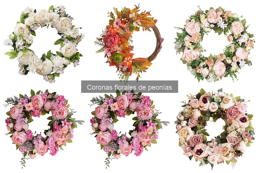 Tutorial de decoración con coronas florales de peonías
