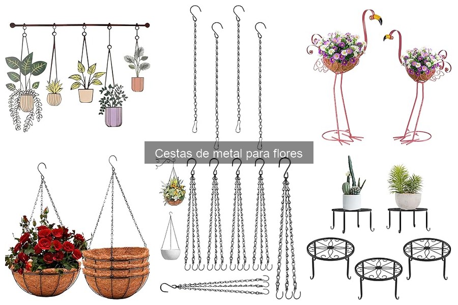 Ventajas de las cestas de metal para flores en decoración