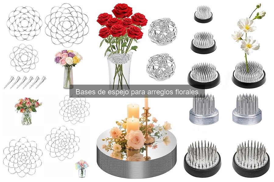 Ventajas y desventajas de bases de espejo para arreglos florales